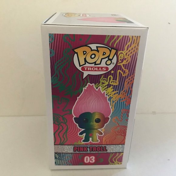 2020 Wondercon Rainbow Troll with Pink Hair Funko Pop Figure #3 - Picture 6 of 9